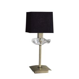 Akira Antique Brass-Black Table Lamps Mantra Shaded Table Lamps